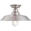 Westinghouse 6370200 Iron Hill 12-Inch, One-Light Indoor Semi Flush Mount Ceiling Light, Brushed Nickel Finish