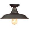 Westinghouse 6370300 Iron Hill 12-Inch, One-Light Indoor Semi Flush Mount Ceiling Light, Oil Rubbed Bronze Finish with Highlights(One Size)