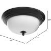 Westinghouse 64292 15-Inch Three-Light Flush Mount Fixture, Oil Rubbed Bronze with Frosted White Alabaster Globe(One light)