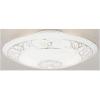 Westinghouse 6620600 Two-Light Semi-Flush-Mount Interior Ceiling Fixture, White Finish with White Scroll Design Glass, Round