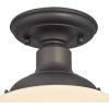 Westinghouse Lighting 6342200 Scholar One-Light Indoor Semi-Flush Ceiling Fixture, Oil Rubbed Bronze Finish with White Opal Glass(Ceiling Fixture)