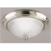 Westinghouse Lighting 6430500 Two-Light Flush-Mount Interior Ceiling Fixture, Brushed Nickel Finish with Frosted Swirl Glass(One Light)