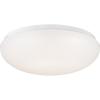 6401100 11-Inch Round LED Indoor Flush Mount Ceiling Fixture, White Finish with White Acrylic Shade
