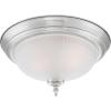 Westinghouse 6344400 Two-Light Indoor Flush Ceiling Fixture (2 Pack), Brushed Nickel Finish with Frosted Swirl Glass