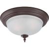 Westinghouse 6344500 Two-Light Indoor Flush Ceiling Fixture (2 Pack), Oil Rubbed Bronze Finish with Frosted Swirl Glass