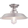Westinghouse 6370200 Iron Hill 12-Inch, One-Light Indoor Semi Flush Mount Ceiling Light, Brushed Nickel Finish