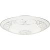 Westinghouse 6620600 Two-Light Semi-Flush-Mount Interior Ceiling Fixture, White Finish with White Scroll Design Glass, Round