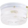 Westinghouse 6734500 Two-Light Flush-Mount Interior Ceiling Fixture with Pull Chain, White Finish with White and Clear Glass(Two Light 8.75″ w/Pull Chain)