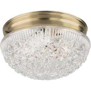 Westinghouse 6661000 2lite Ab Clear Faceted Glass White(Two Light)