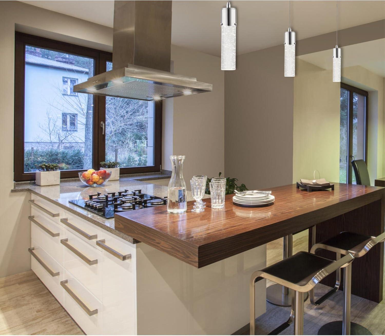 image:imageWestinghouse 6307900 Cava OneLight LED Indoor MiniPendant Chrome Finish with Bubble GlassMiniPendant