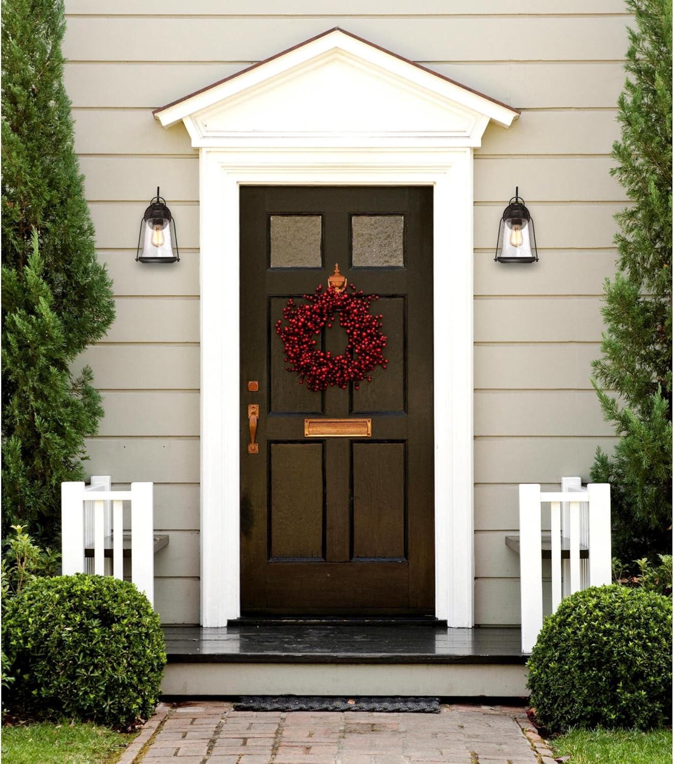 image:imageWestinghouse 6339900 Brynn OneLight Outdoor Pendant Oil Rubbed Bronze Finish with Highlights and Clear Seeded GlassOutdoor Wall