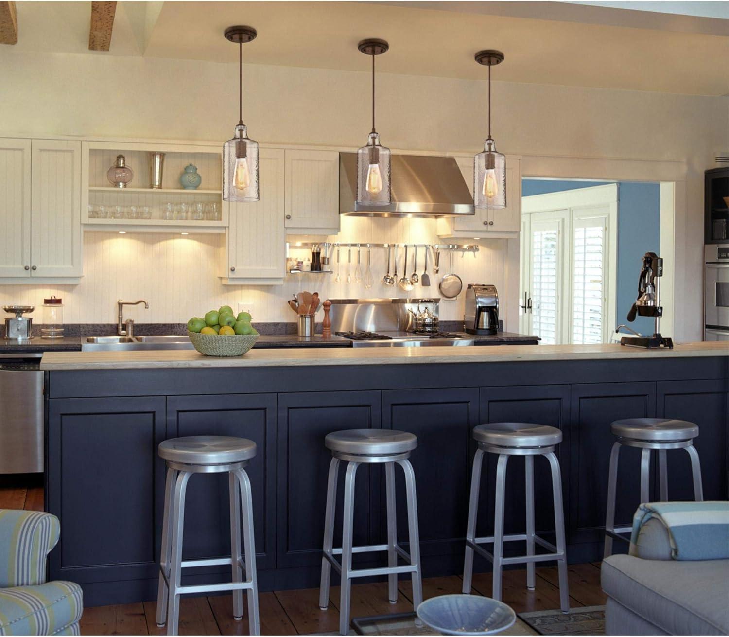 image:imageWestinghouse 6371400 Antique Brass Finish with Clear Textured Glass Carmen OneLight Indoor Mini Pendant 120 VoltsBarnwood