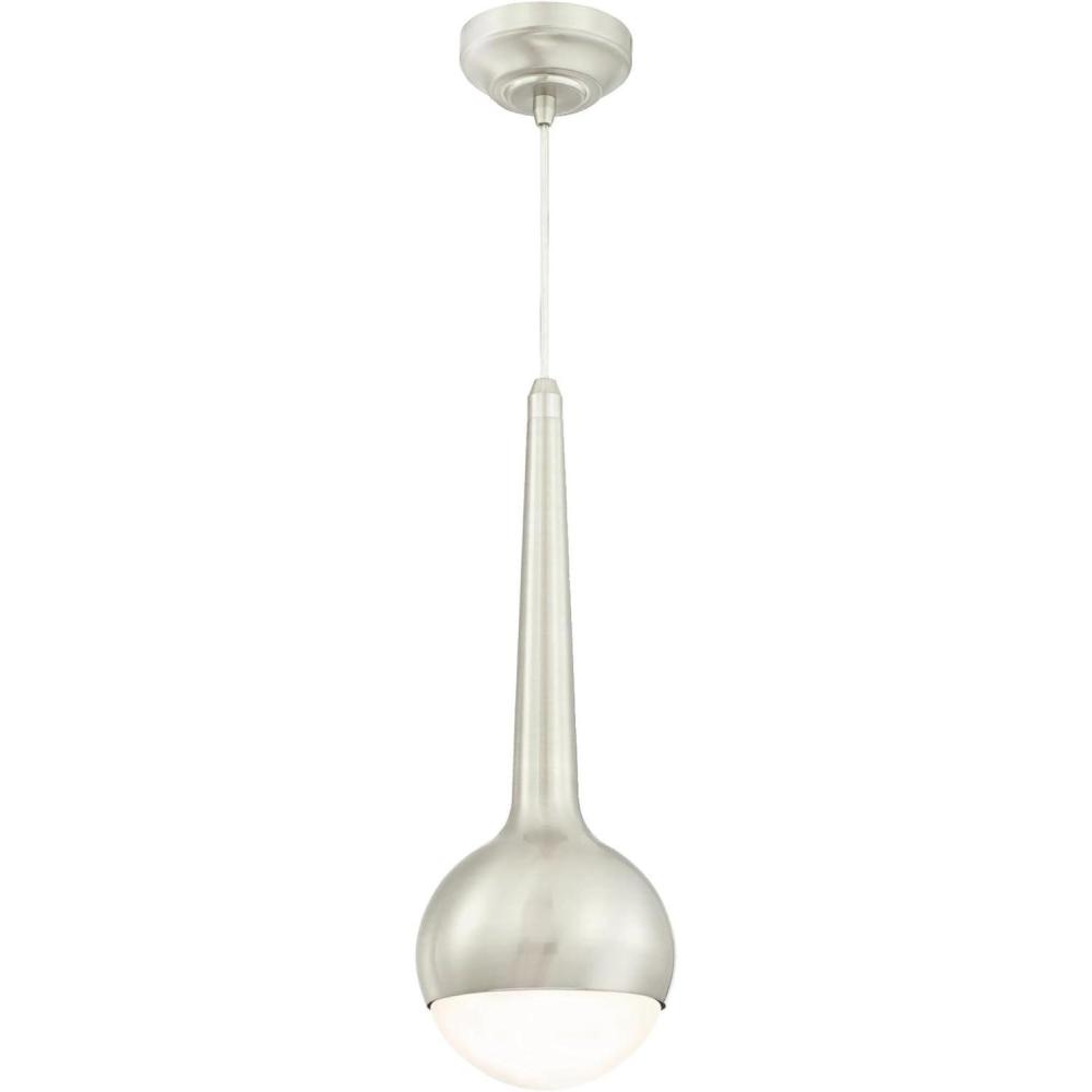 image:imageWestinghouse 6329700 OneLight Led Indoor MiniPendant Brushed Nickel Finish with Frosted Opal Glass