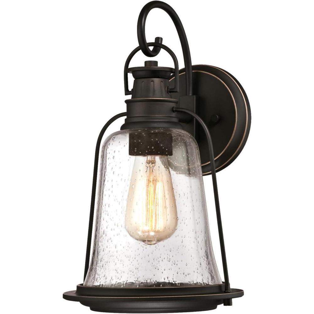image:imageWestinghouse 6339900 Brynn OneLight Outdoor Pendant Oil Rubbed Bronze Finish with Highlights and Clear Seeded GlassOutdoor Wall