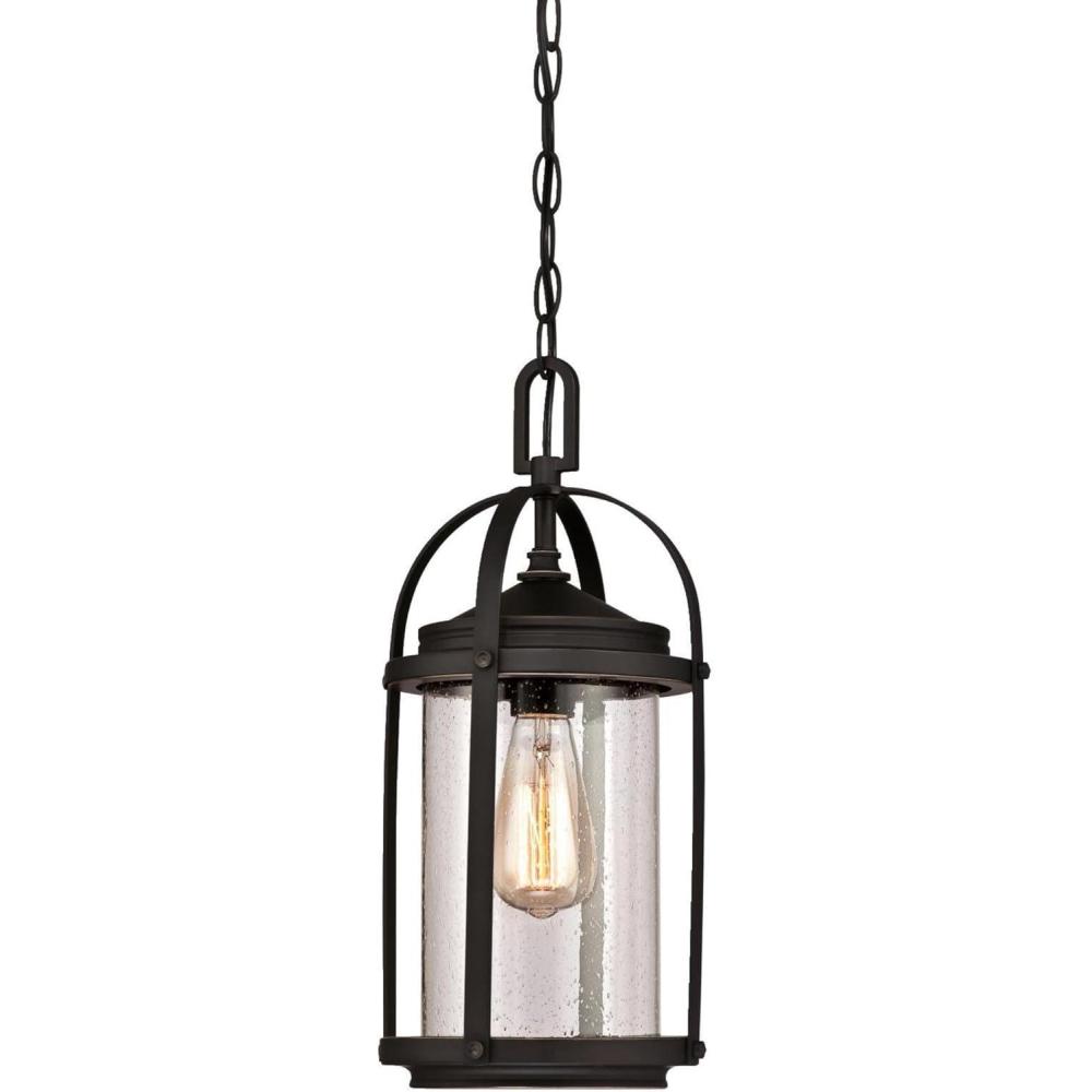 image:imageWestinghouse Lighting 6339400 Grandview OneLight Outdoor Pendant Oil Rubbed Bronze Finish with Highlights and Clear Seeded Glass  Oilrubbed BronzeOilRubbed Bronze