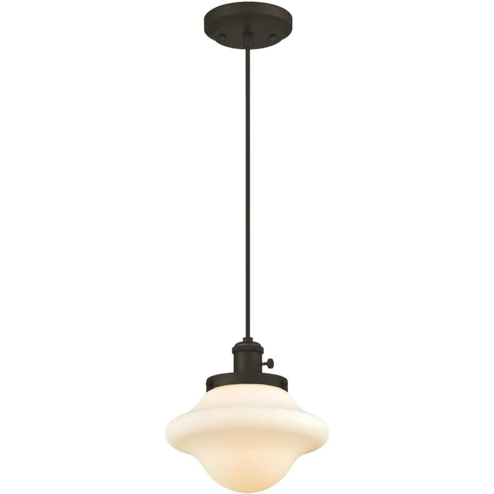 image:imageWestinghouse Lighting 6346500 Wanda OneLight Indoor Mini Pendant with Turn Knob Oil Rubbed Bronze Finish with Frosted Opal GlassFrosted Opal