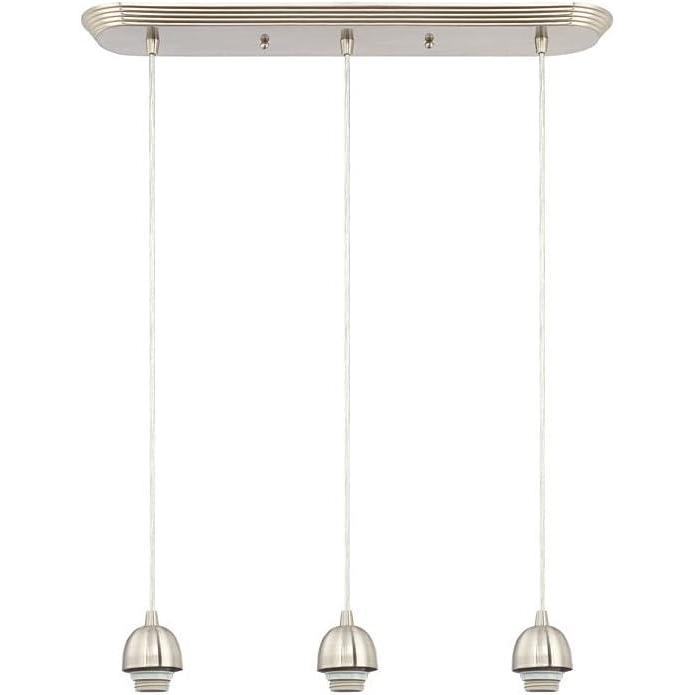 image:imageWestinghouse ThreeLight Indoor 6301200 3Lgt NI Mini Pendant Brushed Nickel WhiteWhite