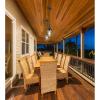 Westinghouse 6334800 Crestview One-Light Outdoor Pendant, Textured Black Finish with Clear Seeded Glass, Oil Rubbed Bronze(Black)