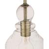 Westinghouse 6356500 Adjustable Indoor Mini-Pendant Light, Antique Brass Finish with Handblown Clear Seeded Glass(Antique Brass)