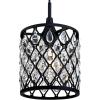 Westinghouse 6362700 Waltz One-Light Mini, Matte Black Finish Mesh with Crystals Indoor Pendant, 1 Seeded Glass, Red(1-light Mini-Pendant)