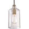 Westinghouse 6371400, Antique Brass Finish with Clear Textured Glass Carmen One-Light Indoor Mini Pendant, 120 Volts(Antique Brass)