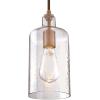 Westinghouse 6371400, Antique Brass Finish with Clear Textured Glass Carmen One-Light Indoor Mini Pendant, 120 Volts(Washed Copper)