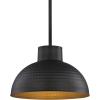 Westinghouse Lighting 6309900 Malte One-Light Indoor Pendant, Hammered Oil Rubbed Bronze Finish and Metal Shade with Gold Interior(Oil-Rubbed Bronze)