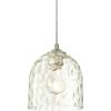 Westinghouse Lighting 6328800 One-Light Indoor Mini Pendant, Brushed Nickel Finish with Clear Hammered Glass