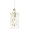 Westinghouse Lighting 6329000 Carmen One-Light Indoor Mini Pendant, Brushed Nickel Finish with Clear Textured Glass(Brushed Nickel)