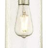 Westinghouse Lighting 6329000 Carmen One-Light Indoor Mini Pendant, Brushed Nickel Finish with Clear Textured Glass(Brushed Nickel)