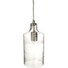 Westinghouse Lighting 6329000 Carmen One-Light Indoor Mini Pendant, Brushed Nickel Finish with Clear Textured Glass(Brushed Nickel)