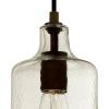 Westinghouse Lighting 6329000 Carmen One-Light Indoor Mini Pendant, Brushed Nickel Finish with Clear Textured Glass(Oil-Rubbed Bronze)