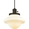 Westinghouse Lighting 6346500 Wanda One-Light Indoor Mini Pendant with Turn Knob, Oil Rubbed Bronze Finish with Frosted Opal Glass(Frosted Opal)