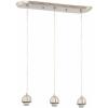 Westinghouse Three-Light Indoor 6301200 3Lgt NI Mini Pendant, Brushed Nickel, White(White)