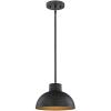 Westinghouse Lighting 6309900 Malte One-Light Indoor Pendant, Hammered Oil Rubbed Bronze Finish and Metal Shade with Gold Interior(Oil-Rubbed Bronze)