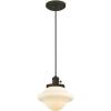 Westinghouse Lighting 6346500 Wanda One-Light Indoor Mini Pendant with Turn Knob, Oil Rubbed Bronze Finish with Frosted Opal Glass(Frosted Opal)