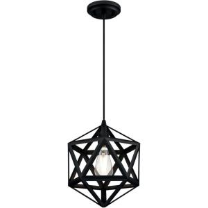 Westinghouse 6355700 One-Light Indoor, Matte Black Finish Pendant(Black)