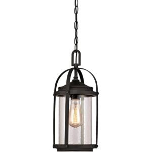 Westinghouse Lighting 6339400 Grandview One-Light Outdoor Pendant, Oil Rubbed Bronze Finish with Highlights and Clear Seeded Glass , Oil-rubbed Bronze(Oil-Rubbed Bronze)