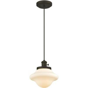 Westinghouse Lighting 6346500 Wanda One-Light Indoor Mini Pendant with Turn Knob, Oil Rubbed Bronze Finish with Frosted Opal Glass(Frosted Opal)