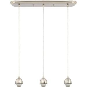 Westinghouse Three-Light Indoor 6301200 3Lgt NI Mini Pendant, Brushed Nickel, White(White)