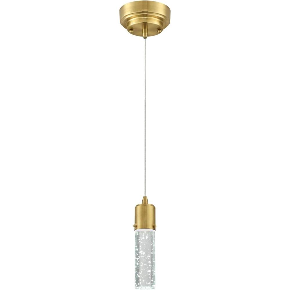 image:imageWestinghouse 6355300 Cava OneLight Dimmable LED Indoor Mini Pendant Champagne Brass Finish with Bubble Glass