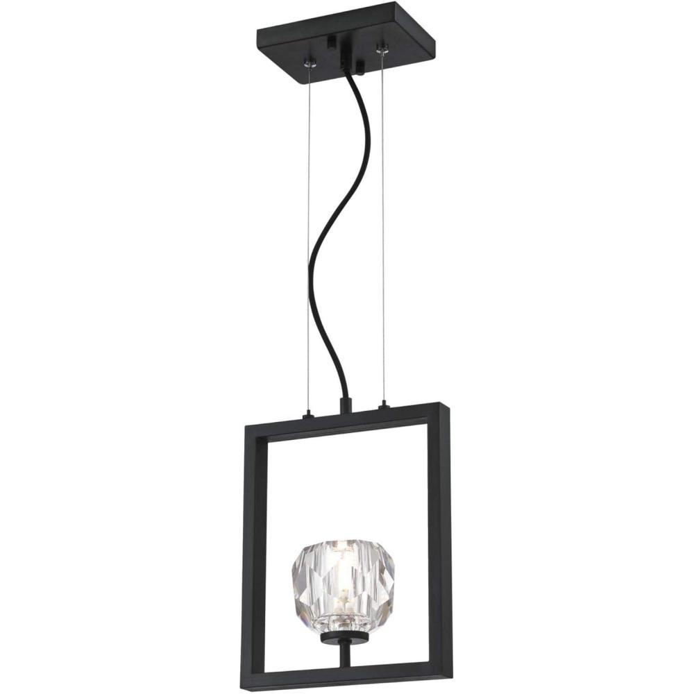 image:imageWestinghouse 6367400 Gun Metal Finish with Crystal Glass Zoa OneLight LED Indoor Pendant Matte Brushed Gunmetal one SizeBrushed Gun Metal