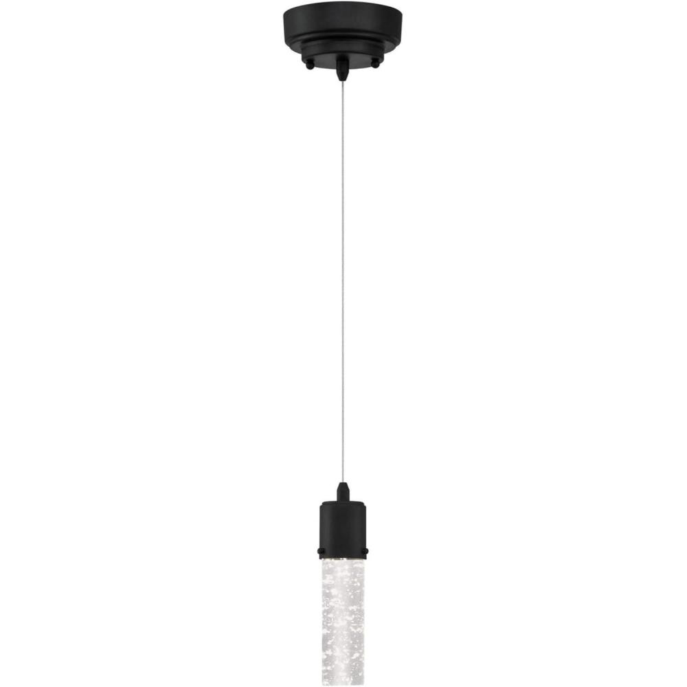 image:imageWestinghouse 6372300 Matte Black Finish with Bubble Glass Cava OneLight LED Indoor Mini Pendant one size