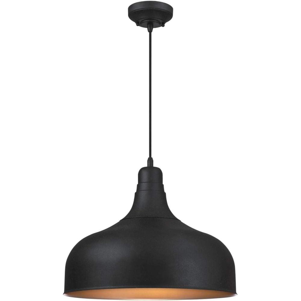 image:imageWestinghouse Lighting 6371700 Textured Iron Finish Morton OneLight Indoor Pendant Black one Size