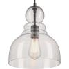 Westinghouse 6129900 Fiona Traditional One Light Indoor Pendant, Black-Bronze Finish with Highlights, Clear Seeded Glass