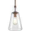 Westinghouse 6130400 Biloxi Craftsman-Style One Light Indoor Mini Pendant, Barnwood Finish, Clear Seeded Glass