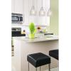 Westinghouse 6309200 One-Light, Brushed Nickel Finish with Clear Crackle Glass Indoor Mini Pendant, White(1-Pack)