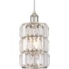 Westinghouse 6338400 Sophie One-Light Indoor Mini Pendant, Oil Rubbed Bronze Finish with Crystal Prism Glass, White(Brushed Nickel)