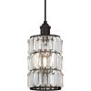 Westinghouse 6338400 Sophie One-Light Indoor Mini Pendant, Oil Rubbed Bronze Finish with Crystal Prism Glass, White(White)