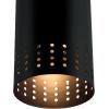 Westinghouse 6356600 Contemporary One-Light Adjustable Perforated Cylindrical Metal Shade, Black Finish Mini Pendant